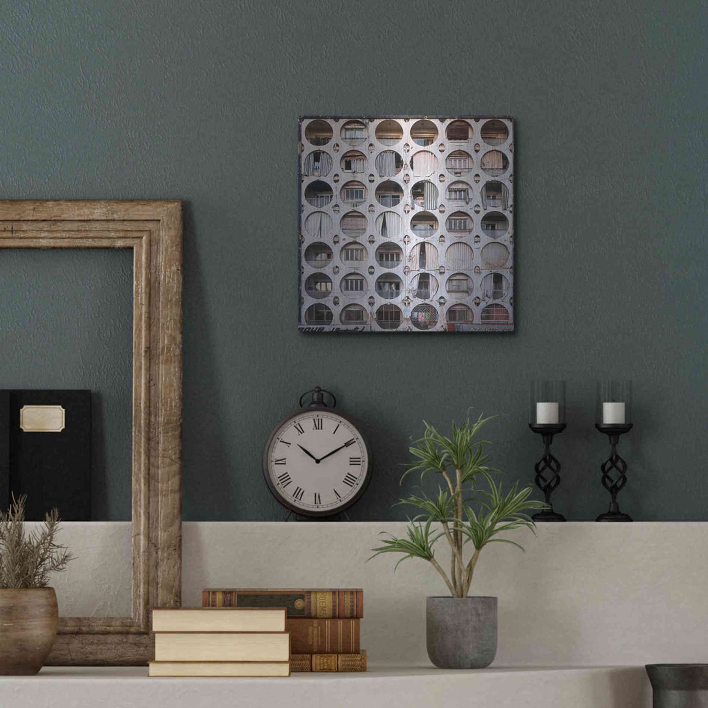 Luxe Metal Art 'Oval Appartments' by Roman Robroek Metal Wall Art,12x12