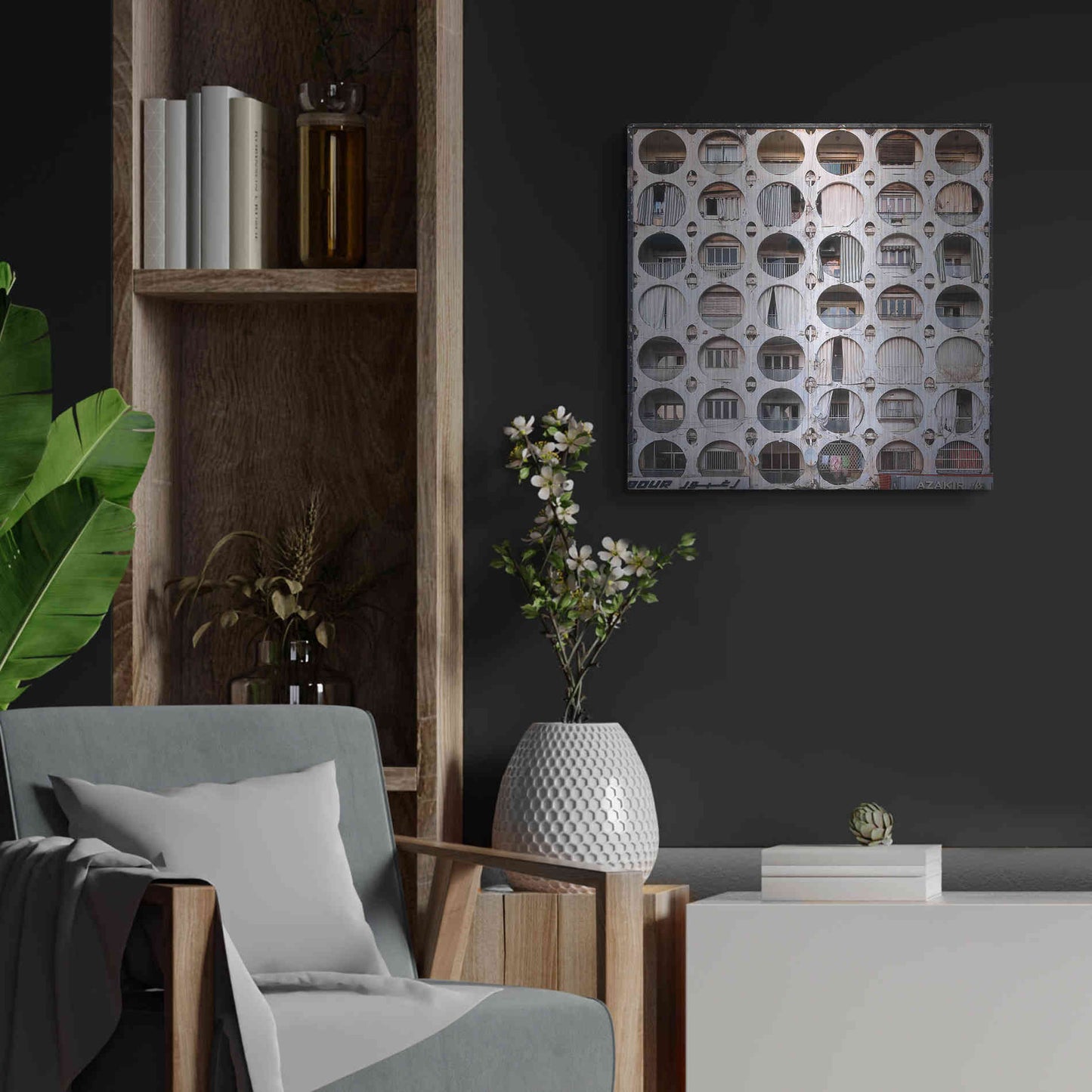 Luxe Metal Art 'Oval Appartments' by Roman Robroek Metal Wall Art,24x24