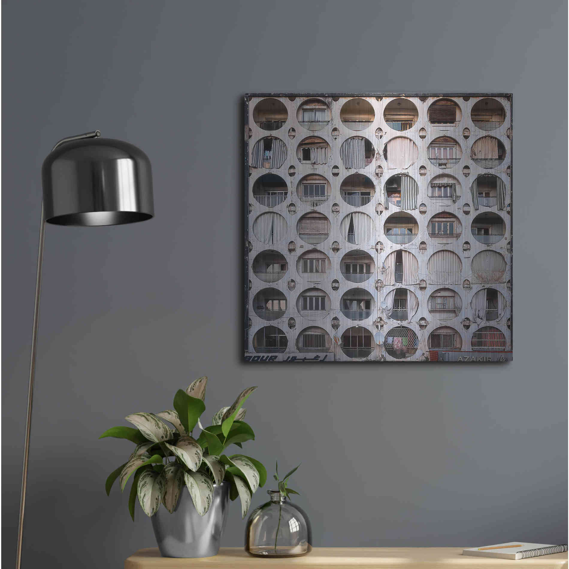 Luxe Metal Art 'Oval Appartments' by Roman Robroek Metal Wall Art,24x24