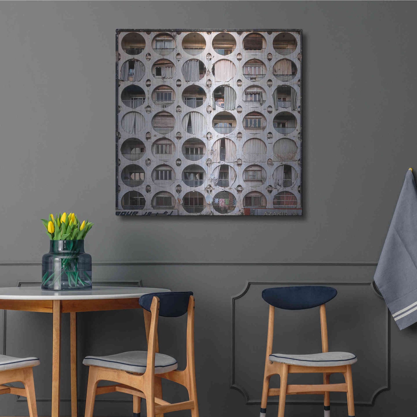 Luxe Metal Art 'Oval Appartments' by Roman Robroek Metal Wall Art,36x36
