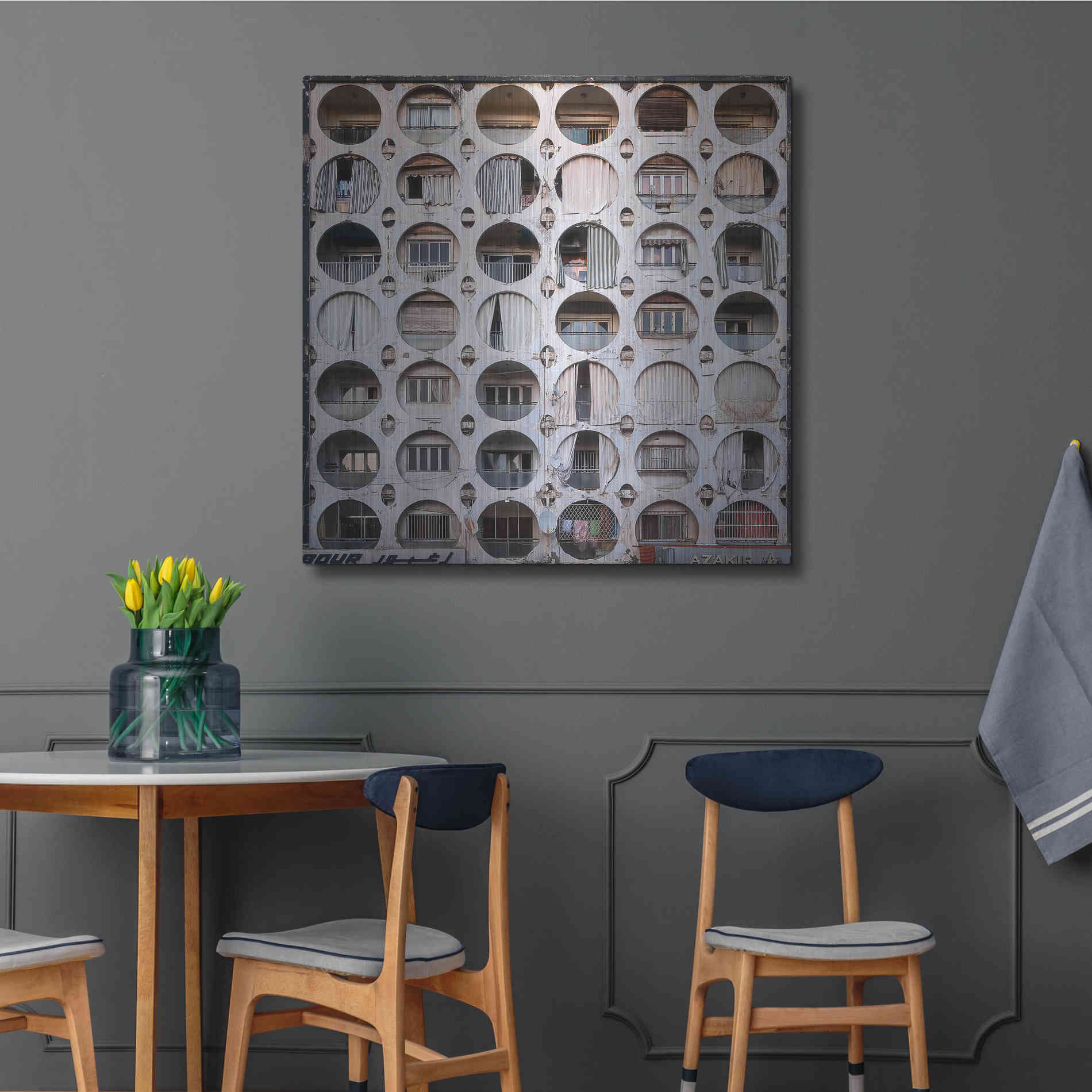 Luxe Metal Art 'Oval Appartments' by Roman Robroek Metal Wall Art,36x36