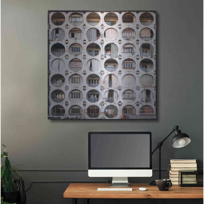 Luxe Metal Art 'Oval Appartments' by Roman Robroek Metal Wall Art,36x36