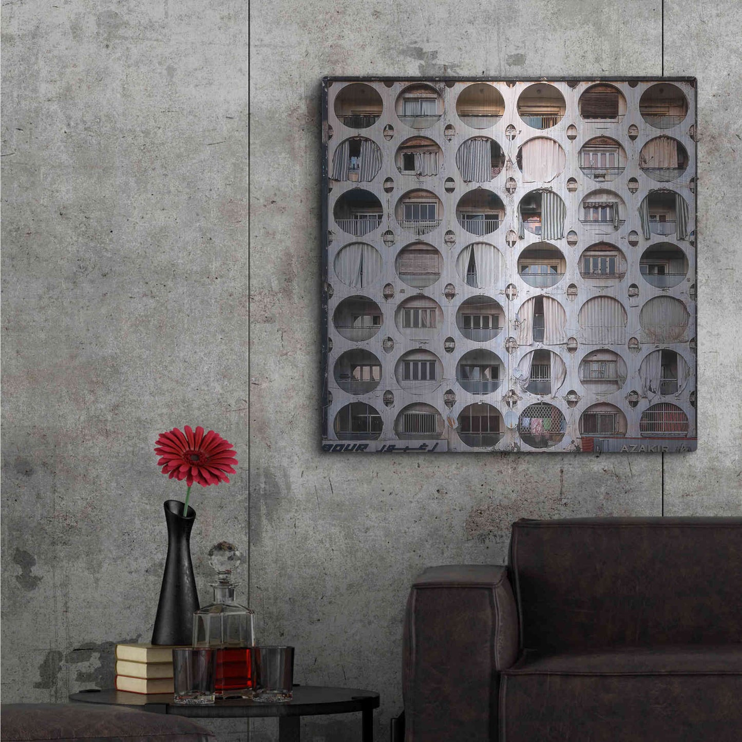 Luxe Metal Art 'Oval Appartments' by Roman Robroek Metal Wall Art,36x36