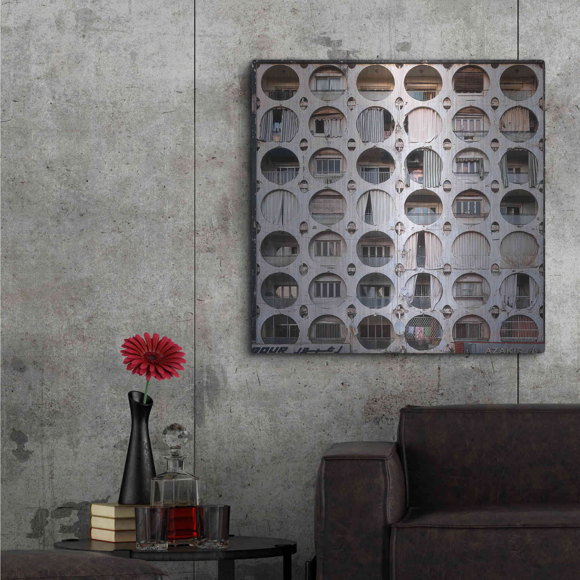 Luxe Metal Art 'Oval Appartments' by Roman Robroek Metal Wall Art,36x36