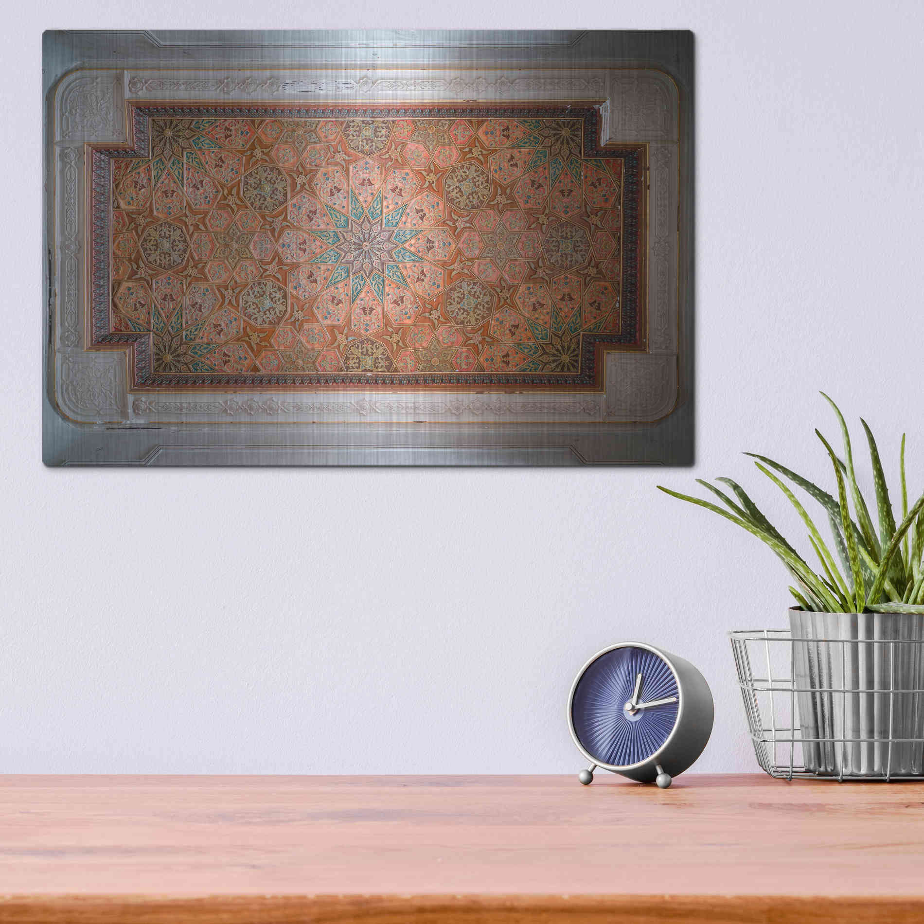 Luxe Metal Art 'Sursock Ceiling' by Roman Robroek Metal Wall Art,16x12