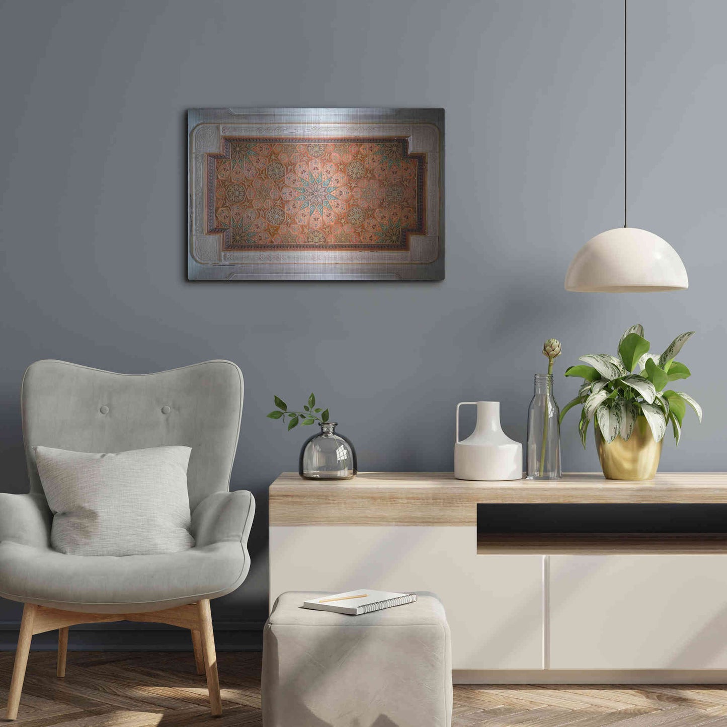 Luxe Metal Art 'Sursock Ceiling' by Roman Robroek Metal Wall Art,24x16