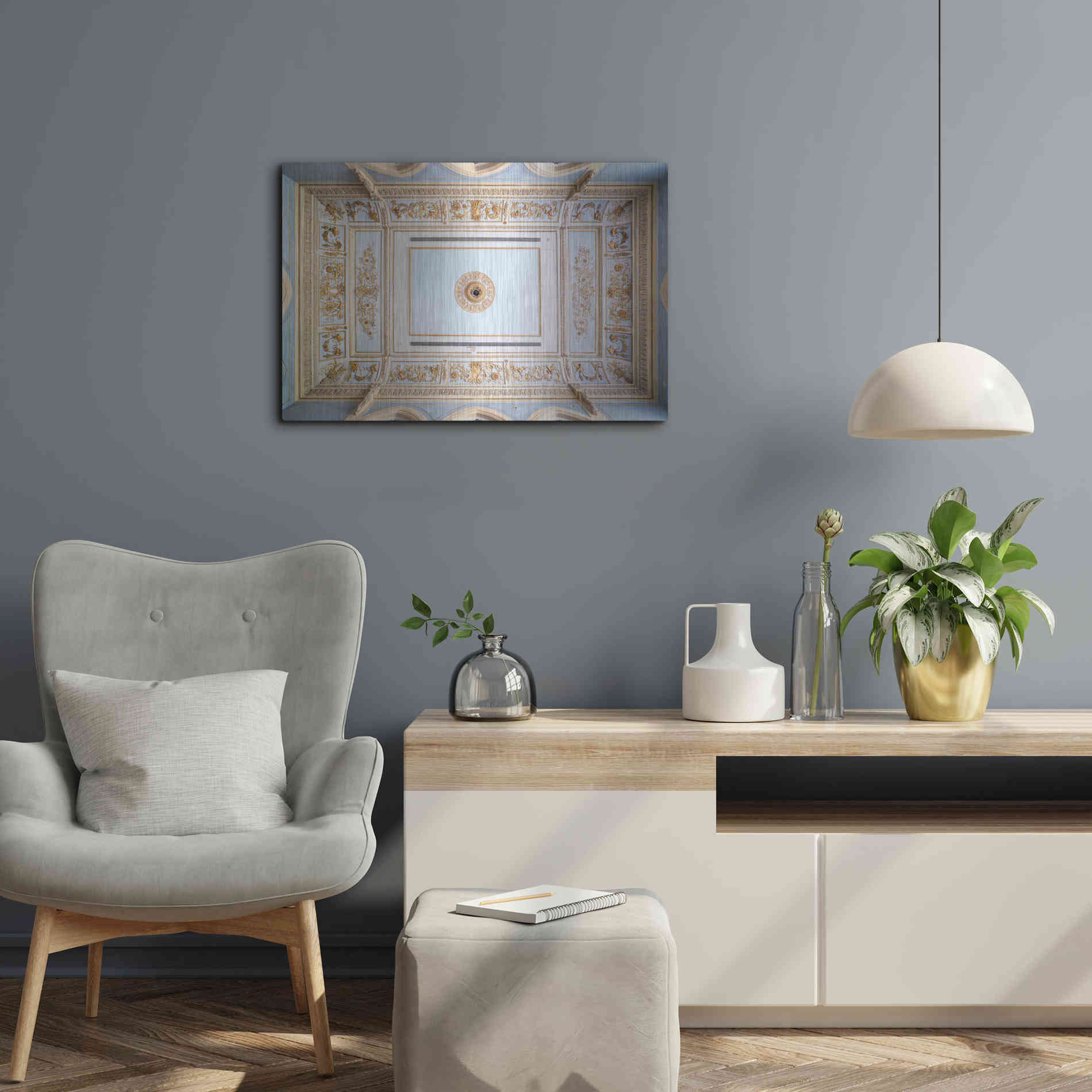 Luxe Metal Art 'Quantum Ceiling' by Roman Robroek Metal Wall Art,24x16