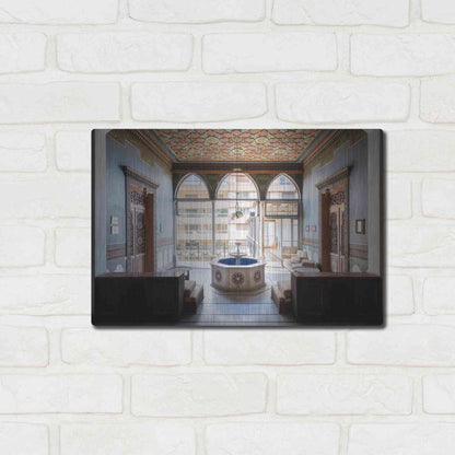Luxe Metal Art 'Tabbal Fountain' by Roman Robroek Metal Wall Art,16x12