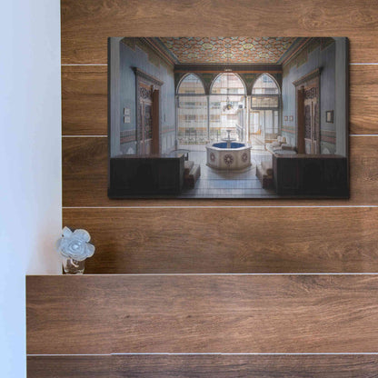 Luxe Metal Art 'Tabbal Fountain' by Roman Robroek Metal Wall Art,16x12