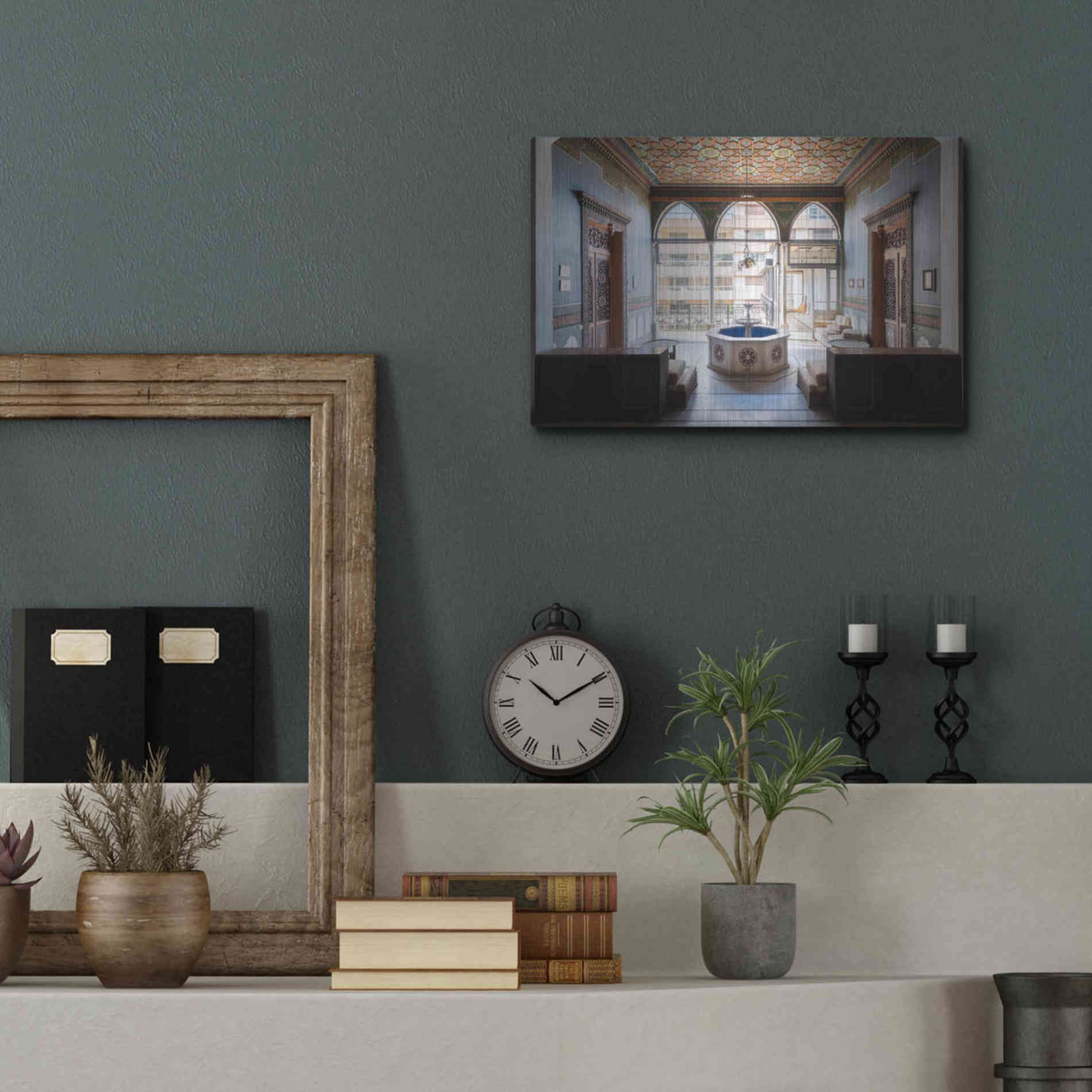 Luxe Metal Art 'Tabbal Fountain' by Roman Robroek Metal Wall Art,16x12