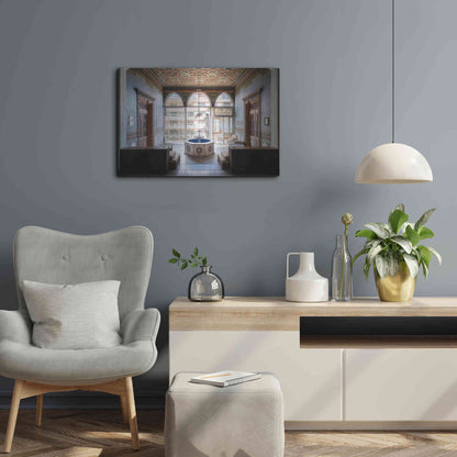 Luxe Metal Art 'Tabbal Fountain' by Roman Robroek Metal Wall Art,24x16