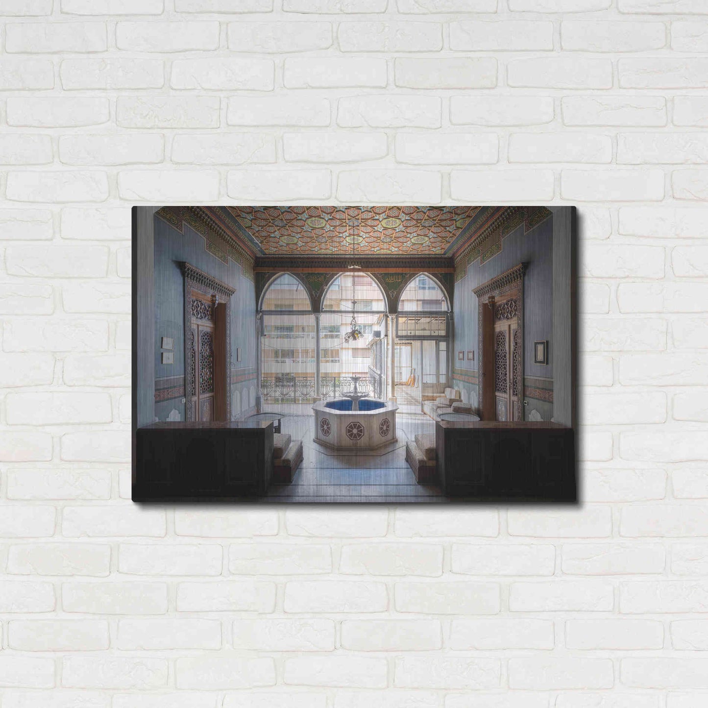 Luxe Metal Art 'Tabbal Fountain' by Roman Robroek Metal Wall Art,36x24