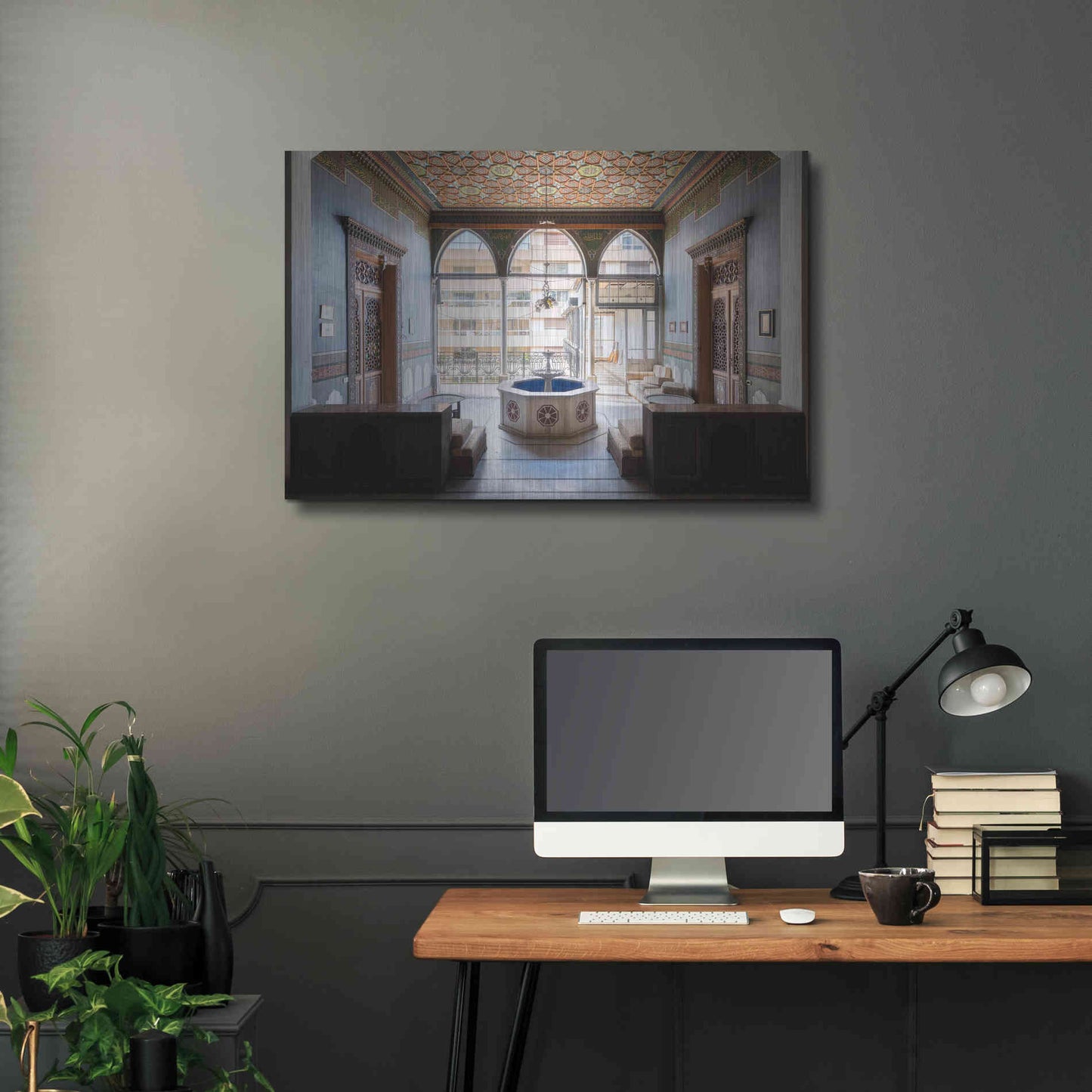 Luxe Metal Art 'Tabbal Fountain' by Roman Robroek Metal Wall Art,36x24