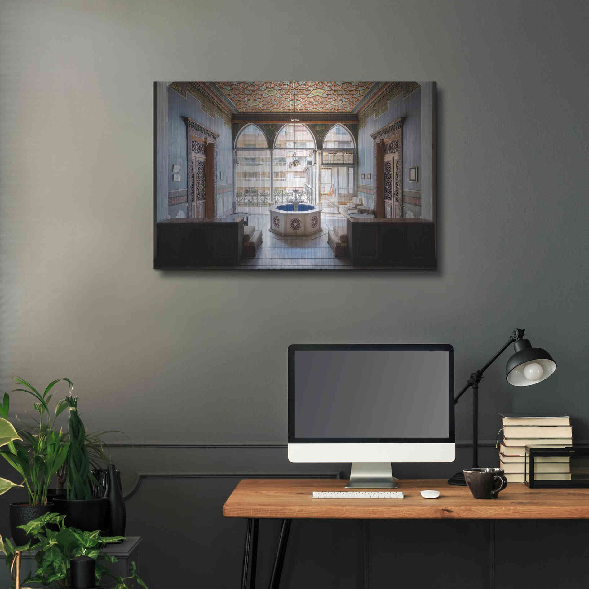 Luxe Metal Art 'Tabbal Fountain' by Roman Robroek Metal Wall Art,36x24