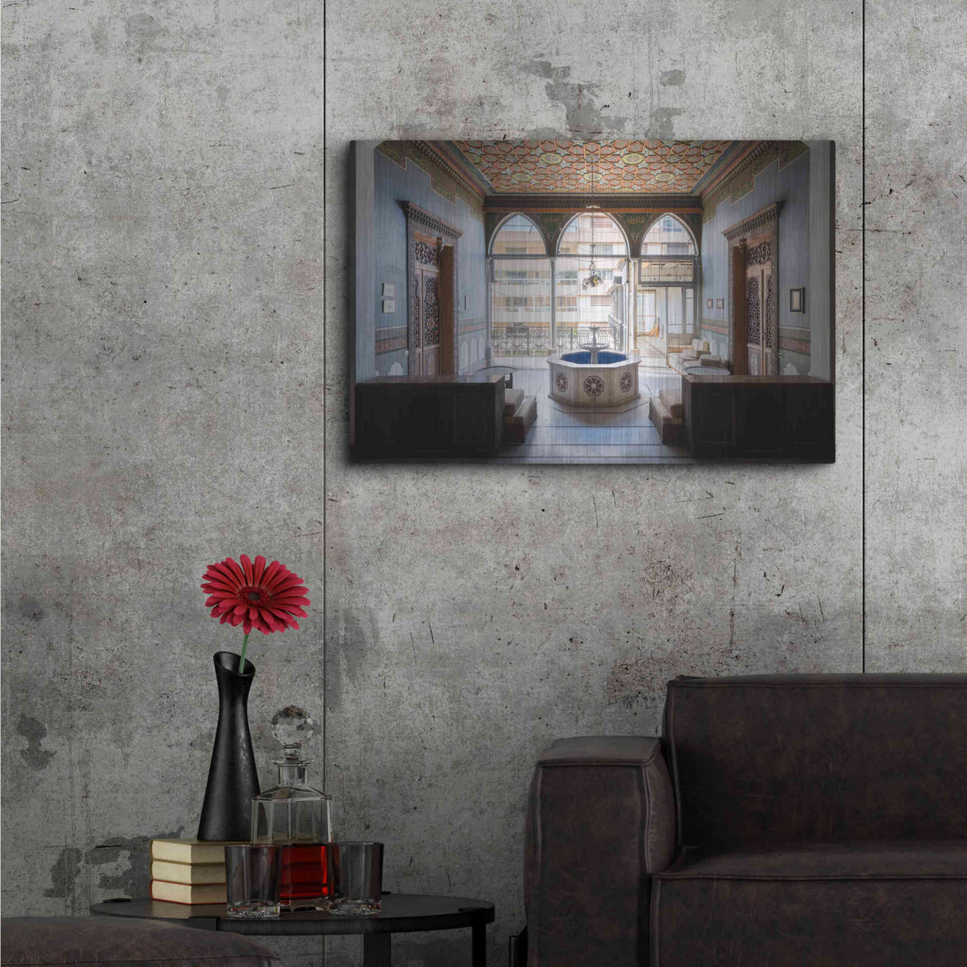 Luxe Metal Art 'Tabbal Fountain' by Roman Robroek Metal Wall Art,36x24