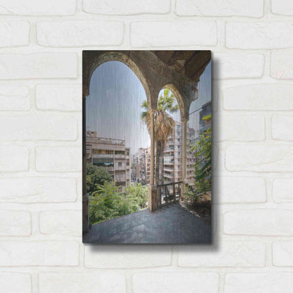 Luxe Metal Art 'Cityview From Balcony' by Roman Robroek Metal Wall Art,12x16