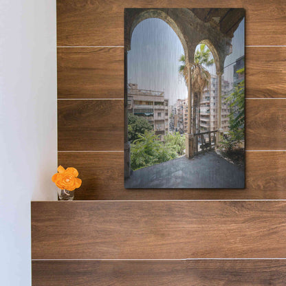 Luxe Metal Art 'Cityview From Balcony' by Roman Robroek Metal Wall Art,12x16