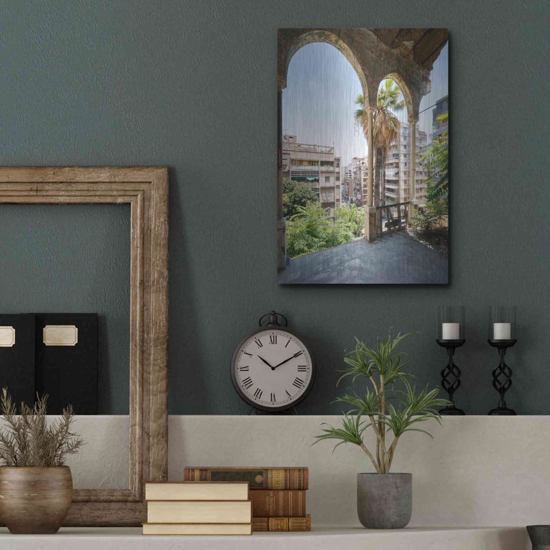 Luxe Metal Art 'Cityview From Balcony' by Roman Robroek Metal Wall Art,12x16
