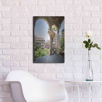 Luxe Metal Art 'Cityview From Balcony' by Roman Robroek Metal Wall Art,16x24