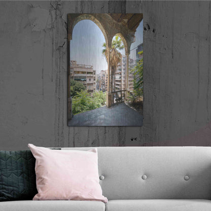Luxe Metal Art 'Cityview From Balcony' by Roman Robroek Metal Wall Art,24x36