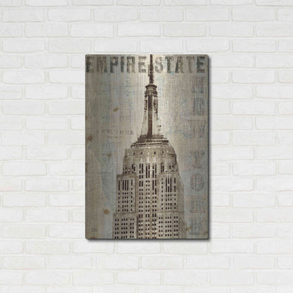 Luxe Metal Art 'Vintage NY Empire State Building' by Michael Mullan, Metal Wall Art,24x36