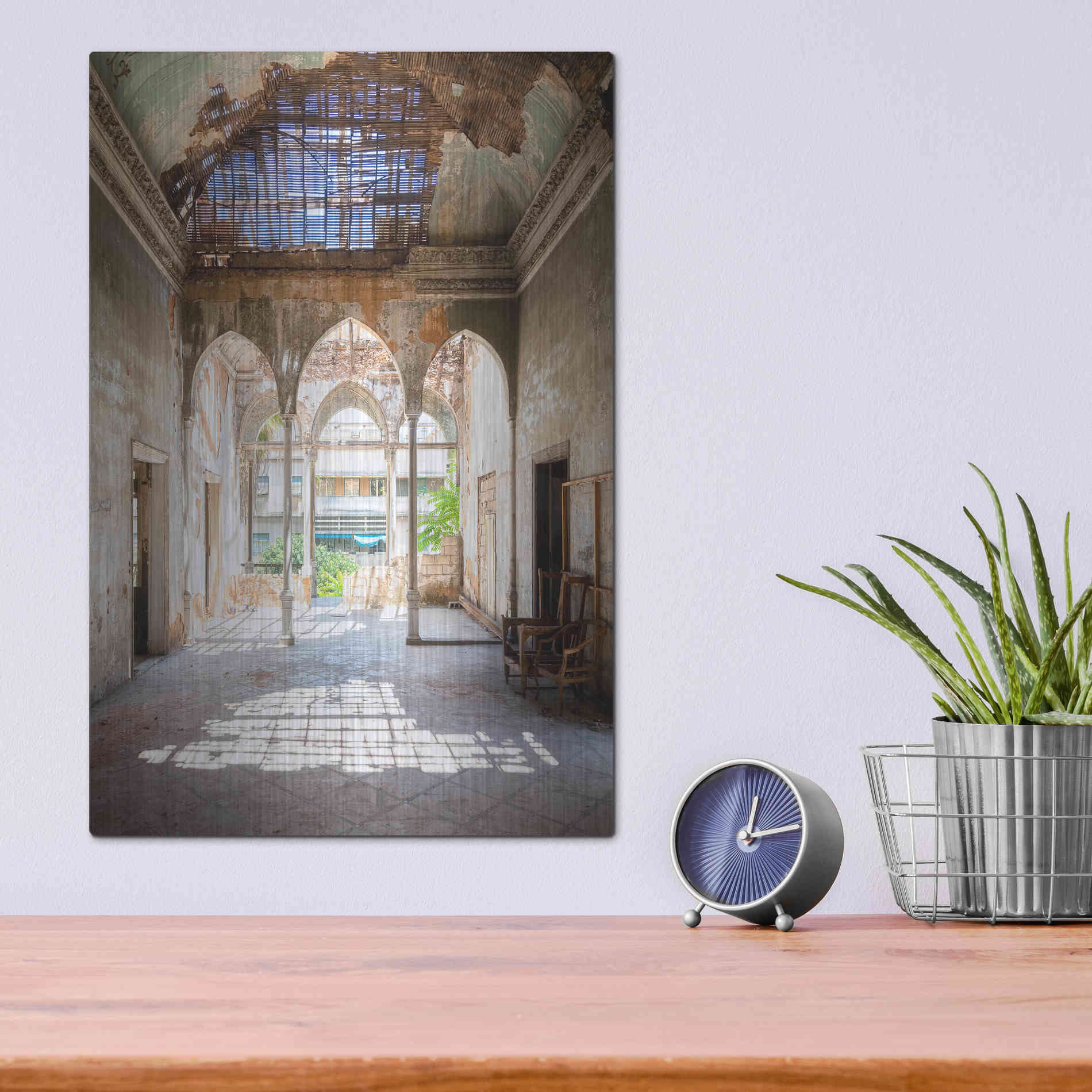 Luxe Metal Art 'Broken Sunlight' by Roman Robroek Metal Wall Art,12x16