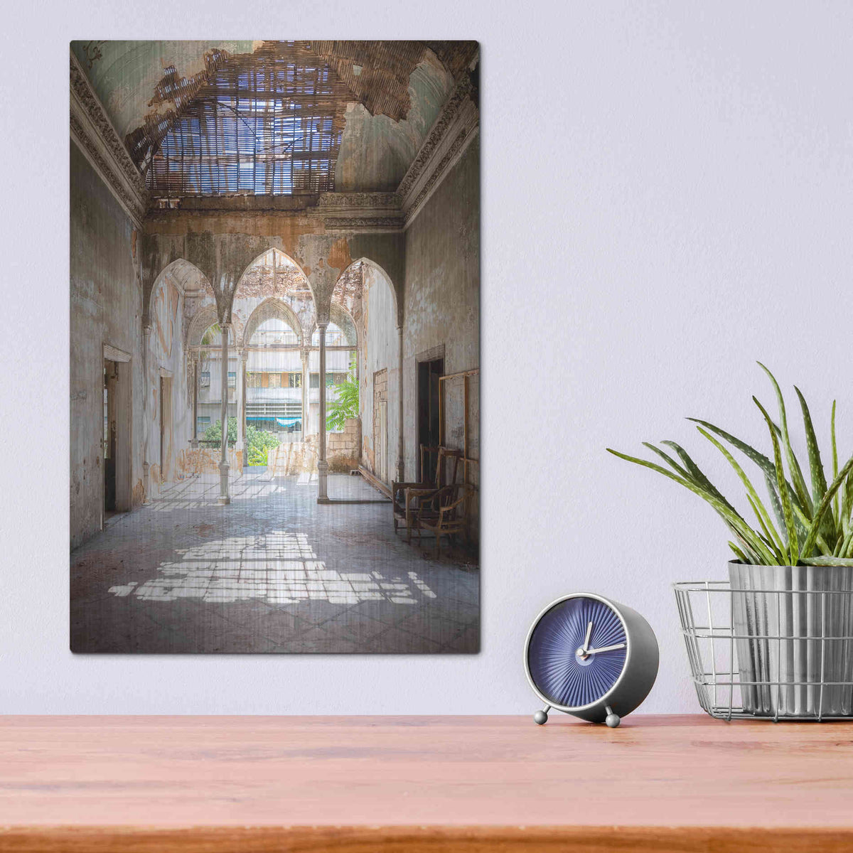 Luxe Metal Art 'Broken Sunlight' by Roman Robroek Metal Wall Art,12x16