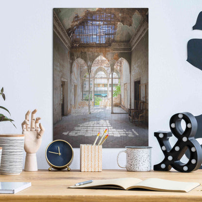 Luxe Metal Art 'Broken Sunlight' by Roman Robroek Metal Wall Art,12x16