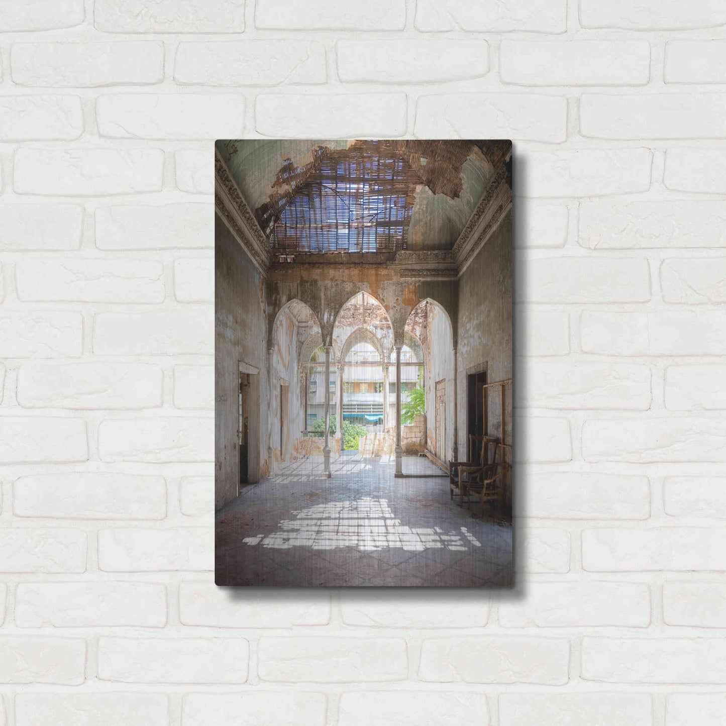 Luxe Metal Art 'Broken Sunlight' by Roman Robroek Metal Wall Art,16x24