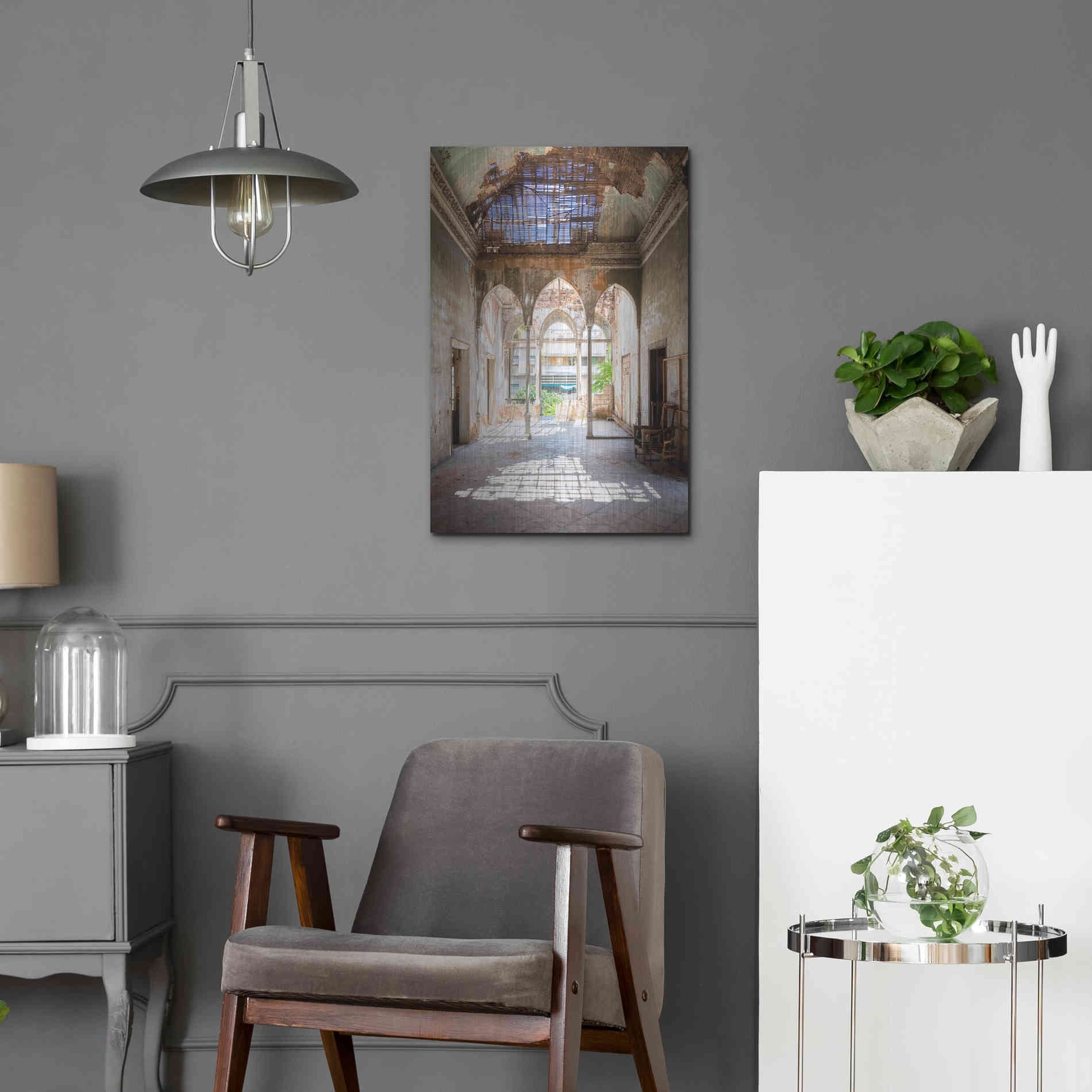 Luxe Metal Art 'Broken Sunlight' by Roman Robroek Metal Wall Art,16x24