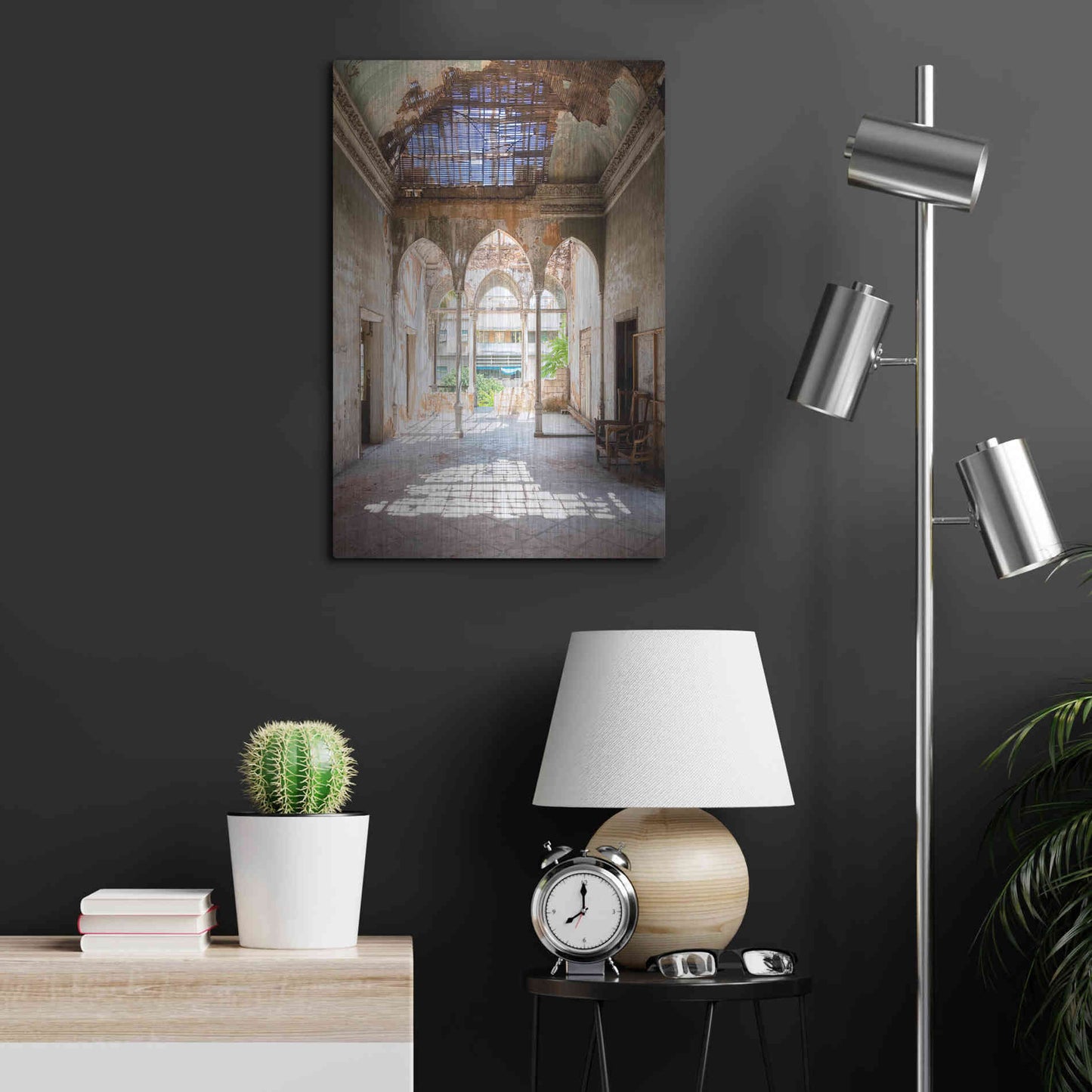 Luxe Metal Art 'Broken Sunlight' by Roman Robroek Metal Wall Art,16x24