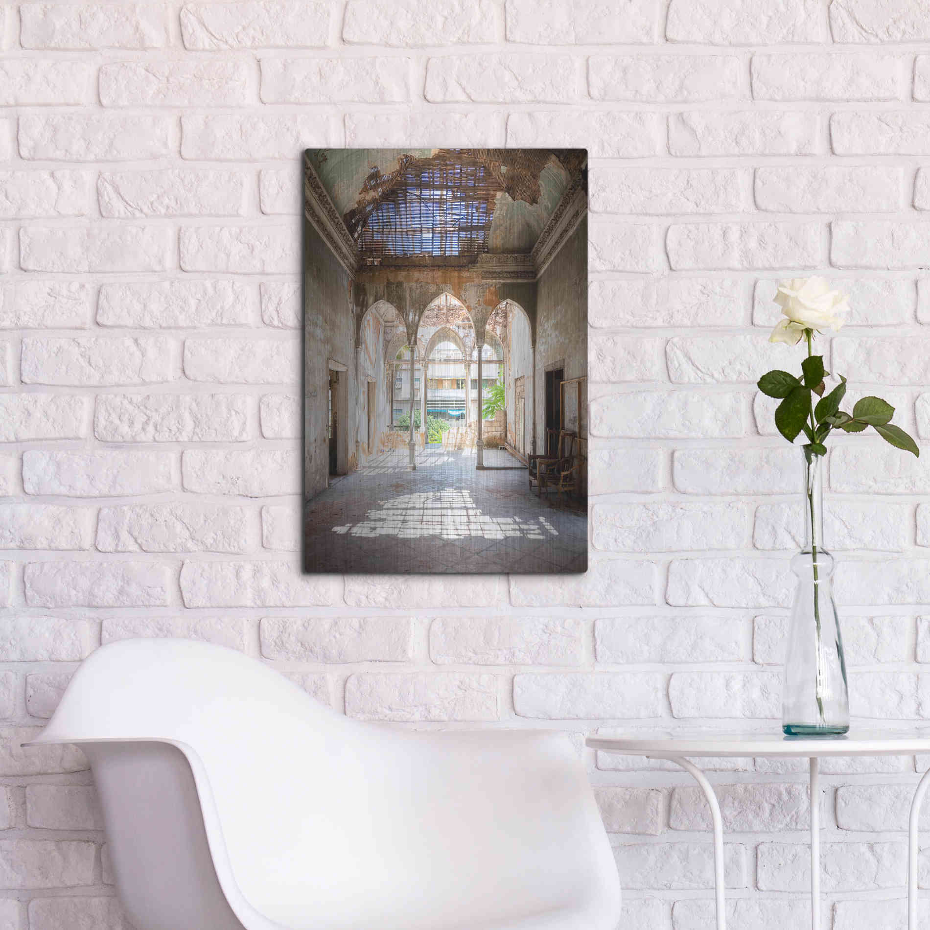 Luxe Metal Art 'Broken Sunlight' by Roman Robroek Metal Wall Art,16x24