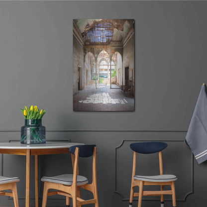 Luxe Metal Art 'Broken Sunlight' by Roman Robroek Metal Wall Art,24x36