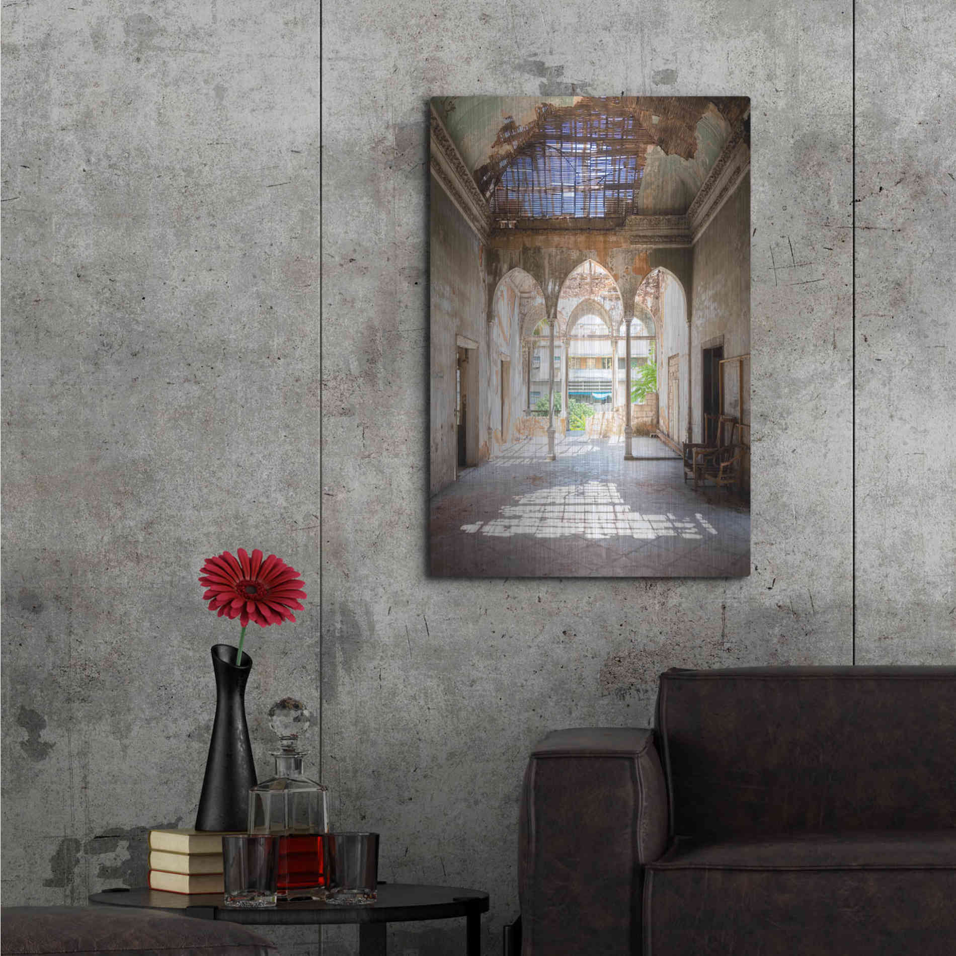 Luxe Metal Art 'Broken Sunlight' by Roman Robroek Metal Wall Art,24x36