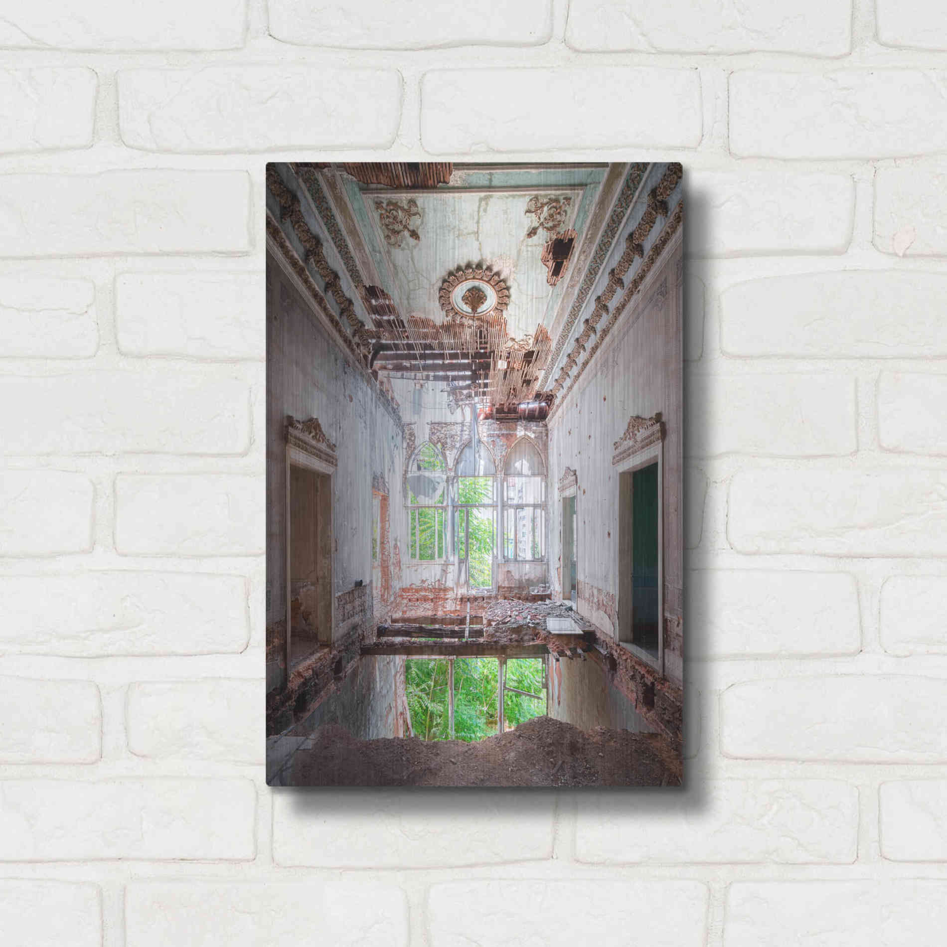 Luxe Metal Art 'Beirut Palace' by Roman Robroek Metal Wall Art,12x16