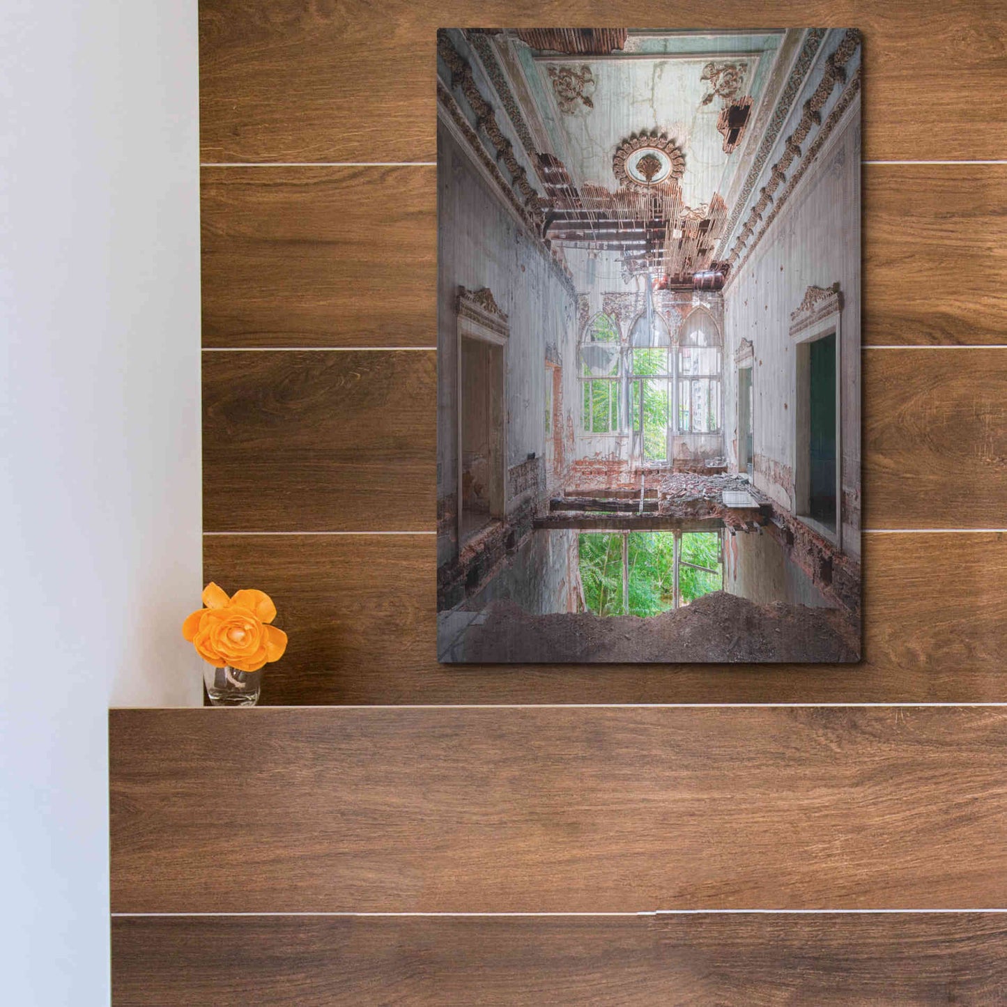 Luxe Metal Art 'Beirut Palace' by Roman Robroek Metal Wall Art,12x16