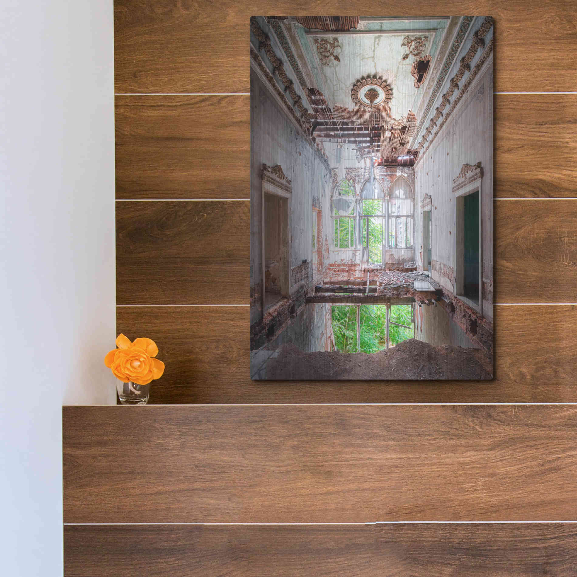 Luxe Metal Art 'Beirut Palace' by Roman Robroek Metal Wall Art,12x16