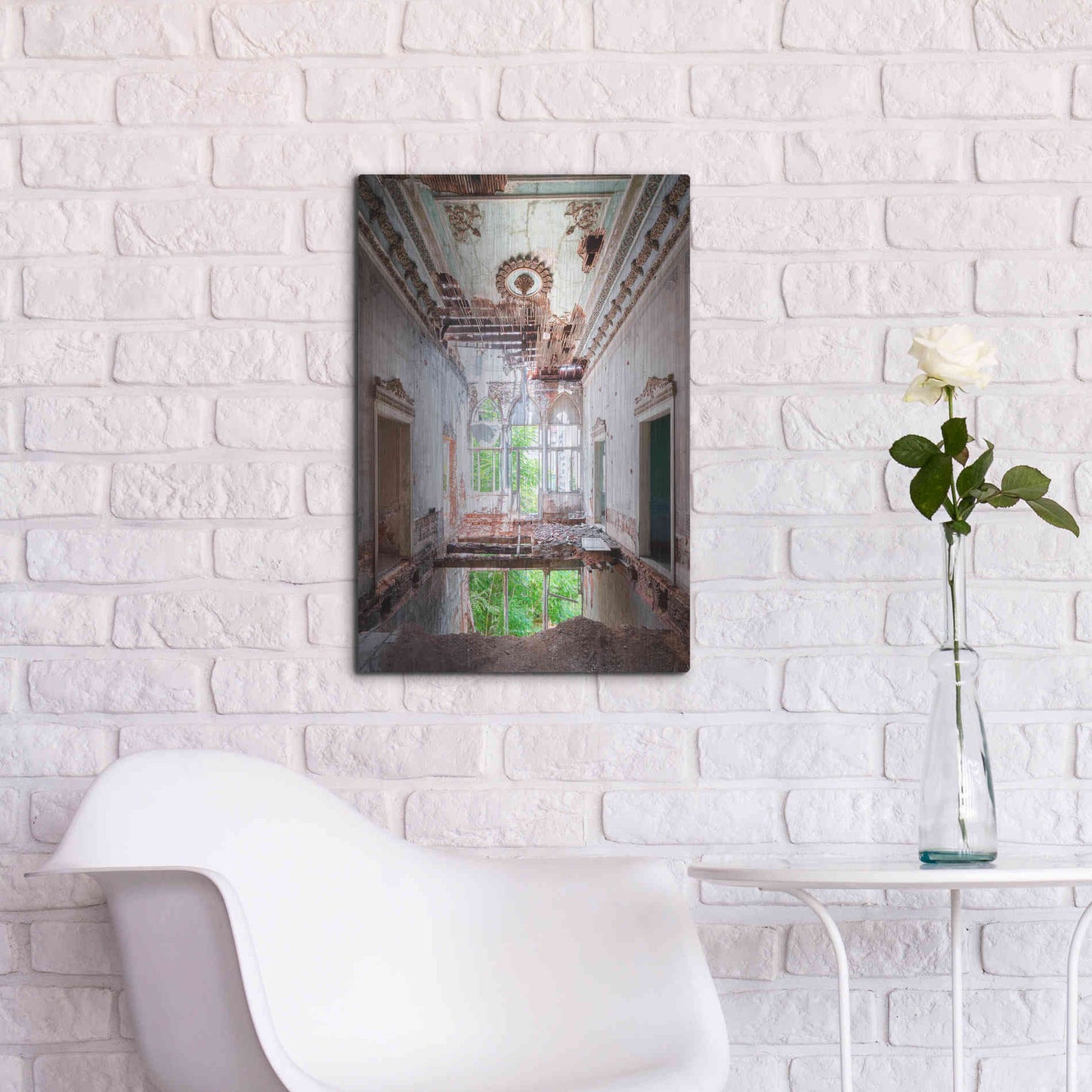 Luxe Metal Art 'Beirut Palace' by Roman Robroek Metal Wall Art,16x24