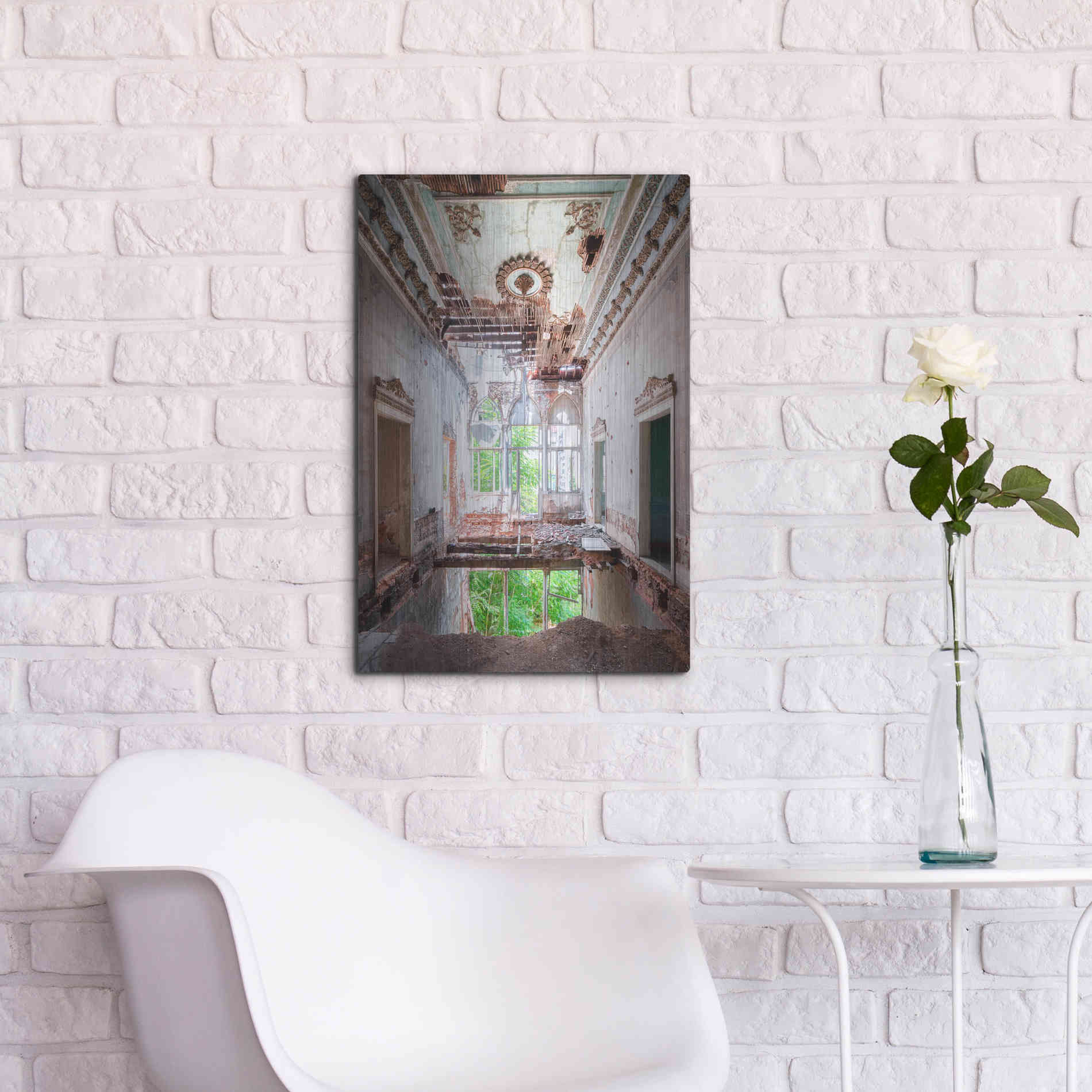 Luxe Metal Art 'Beirut Palace' by Roman Robroek Metal Wall Art,16x24