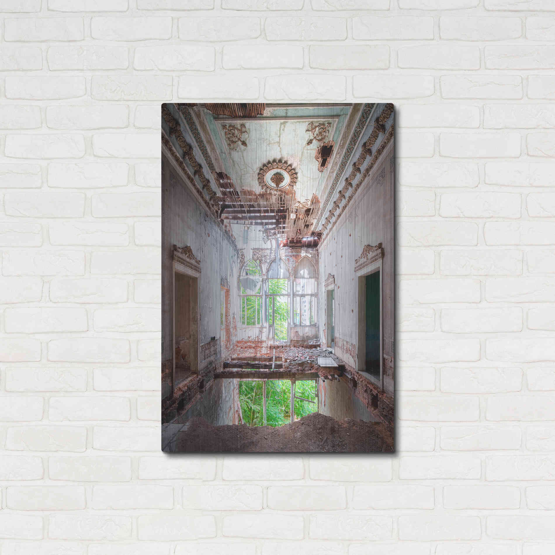 Luxe Metal Art 'Beirut Palace' by Roman Robroek Metal Wall Art,24x36