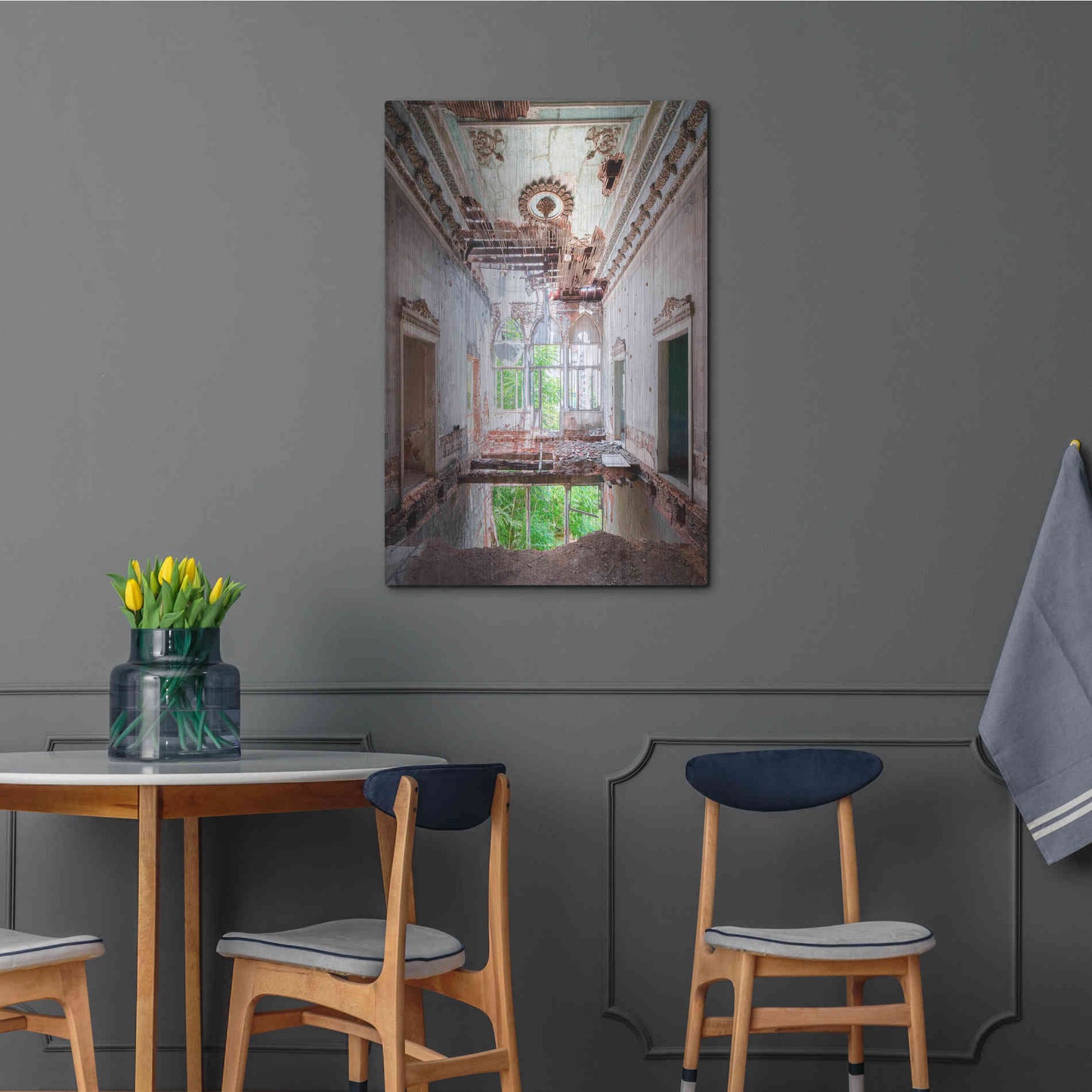 Luxe Metal Art 'Beirut Palace' by Roman Robroek Metal Wall Art,24x36