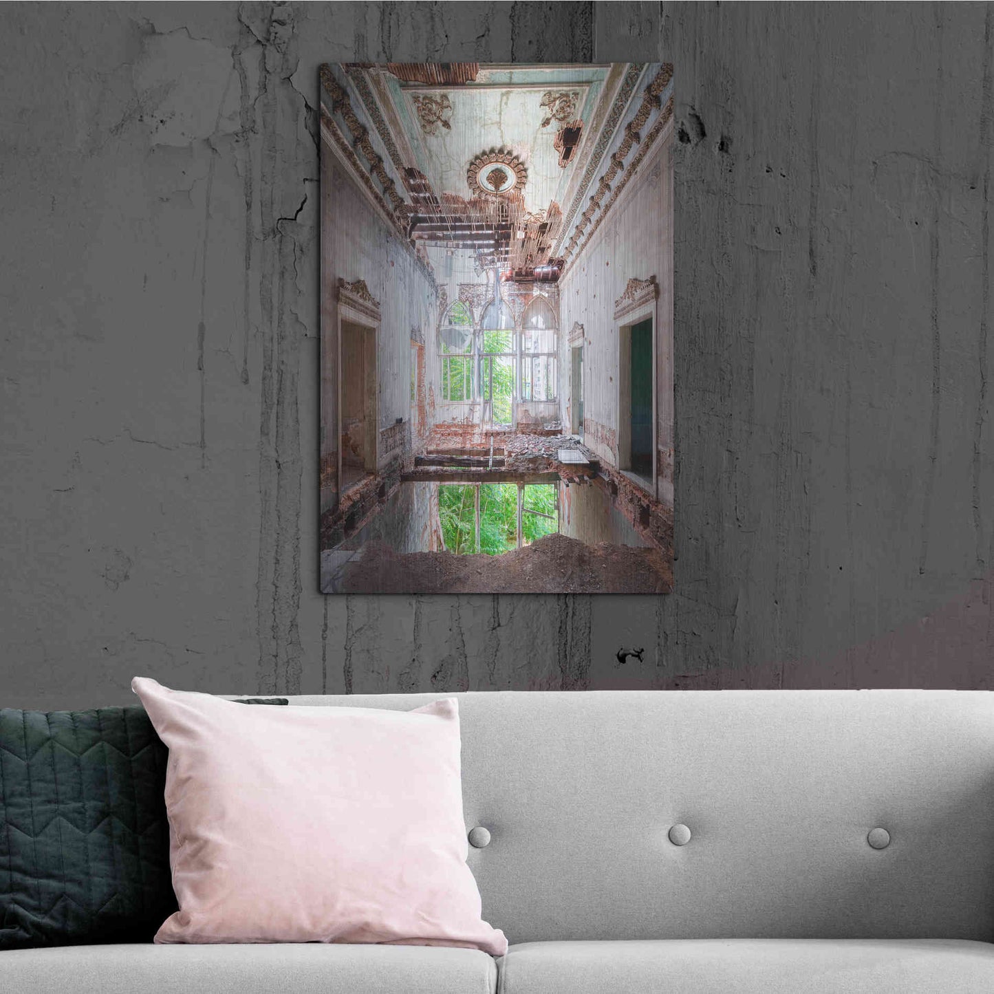 Luxe Metal Art 'Beirut Palace' by Roman Robroek Metal Wall Art,24x36