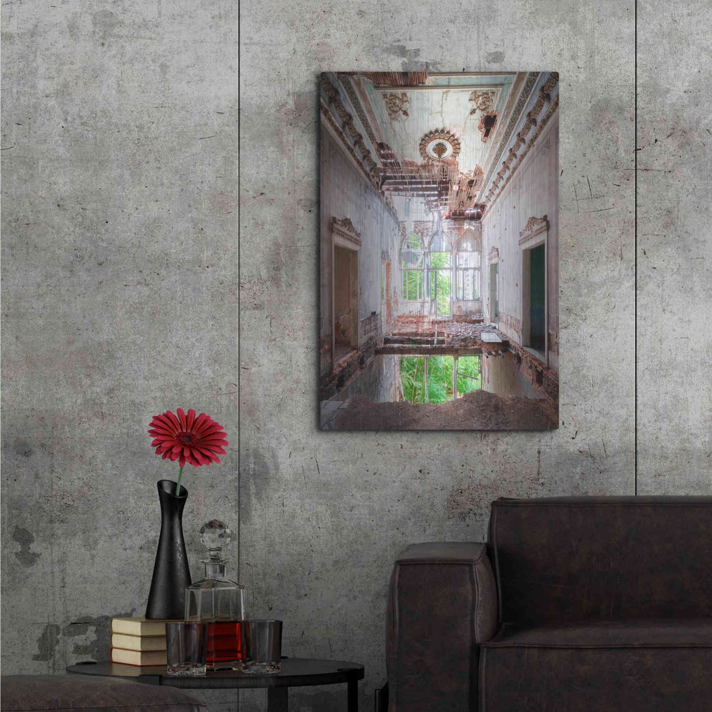 Luxe Metal Art 'Beirut Palace' by Roman Robroek Metal Wall Art,24x36