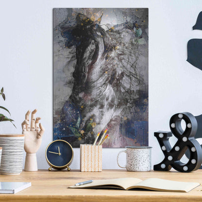 Luxe Metal Art 'Gallop To Freedom by Roozbeh Bahramali Metal Wall Art,12x16