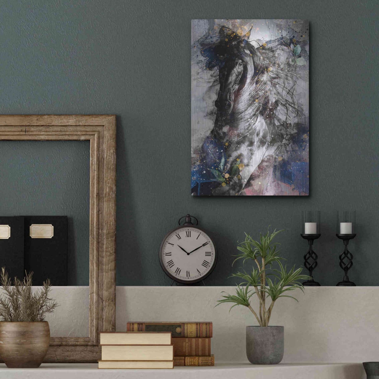 Luxe Metal Art 'Gallop To Freedom by Roozbeh Bahramali Metal Wall Art,12x16