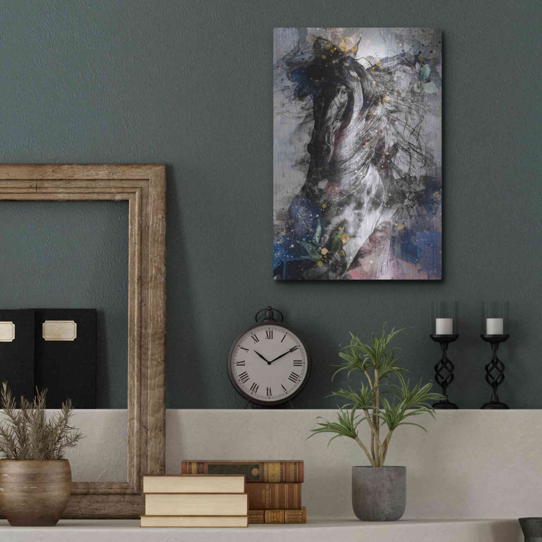 Luxe Metal Art 'Gallop To Freedom by Roozbeh Bahramali Metal Wall Art,12x16
