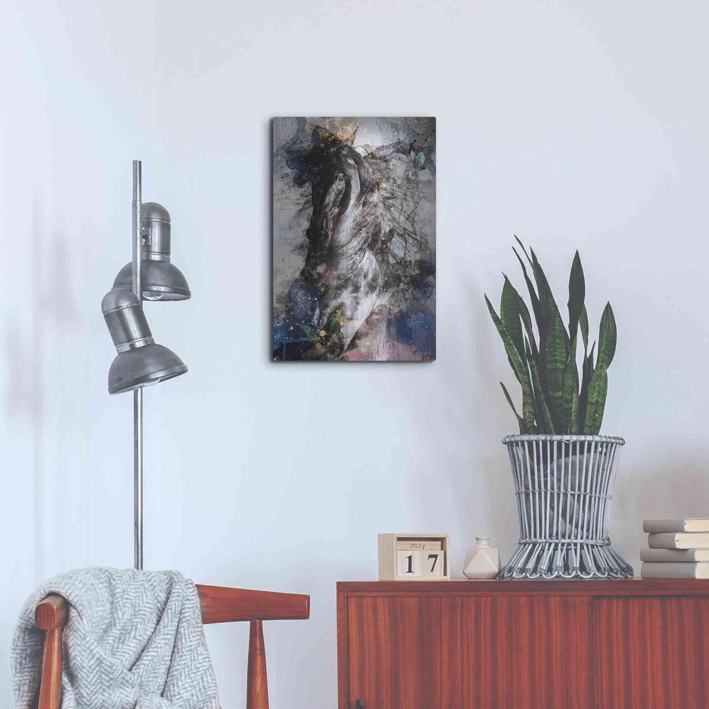 Luxe Metal Art 'Gallop To Freedom by Roozbeh Bahramali Metal Wall Art,16x24