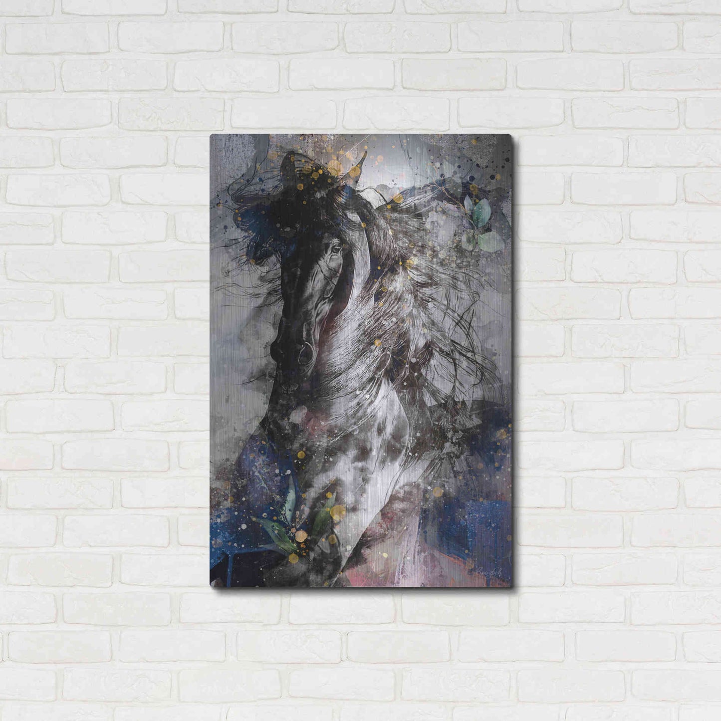 Luxe Metal Art 'Gallop To Freedom by Roozbeh Bahramali Metal Wall Art,24x36