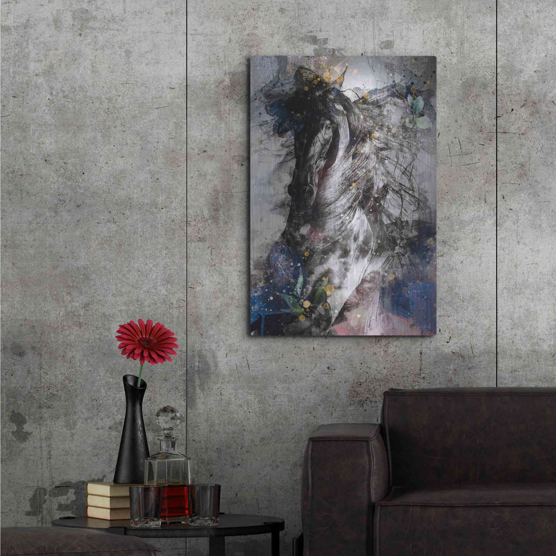 Luxe Metal Art 'Gallop To Freedom by Roozbeh Bahramali Metal Wall Art,24x36