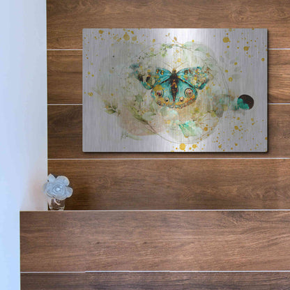 Luxe Metal Art 'Blue Evolution by Roozbeh Bahramali Metal Wall Art,16x12